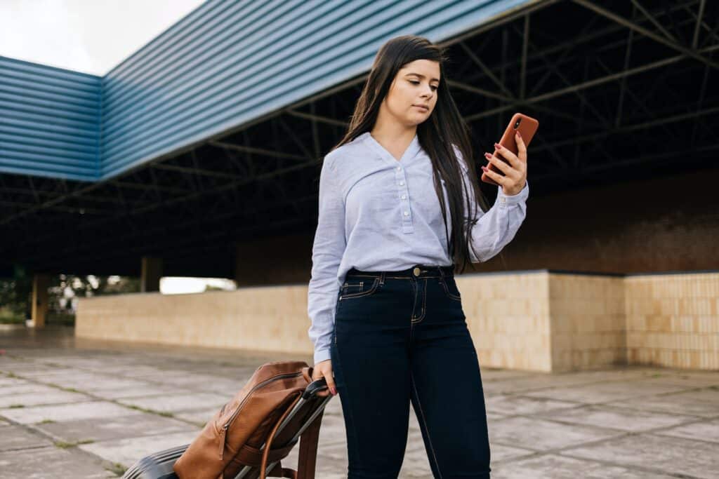 woman on business trip